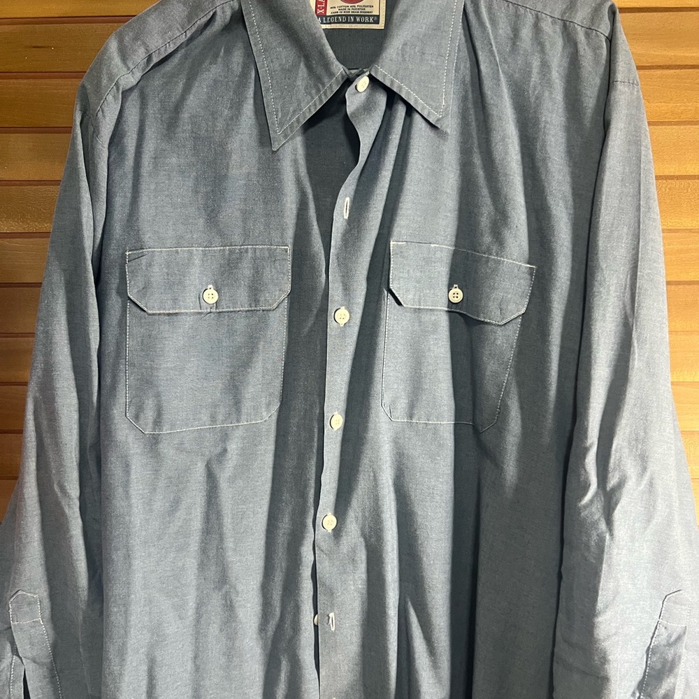Dickies Men's Gray Casual Button-Down Shirt